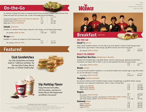 For questions about the services provided, you can call 1-855-207-9816. . Wawa menu near me